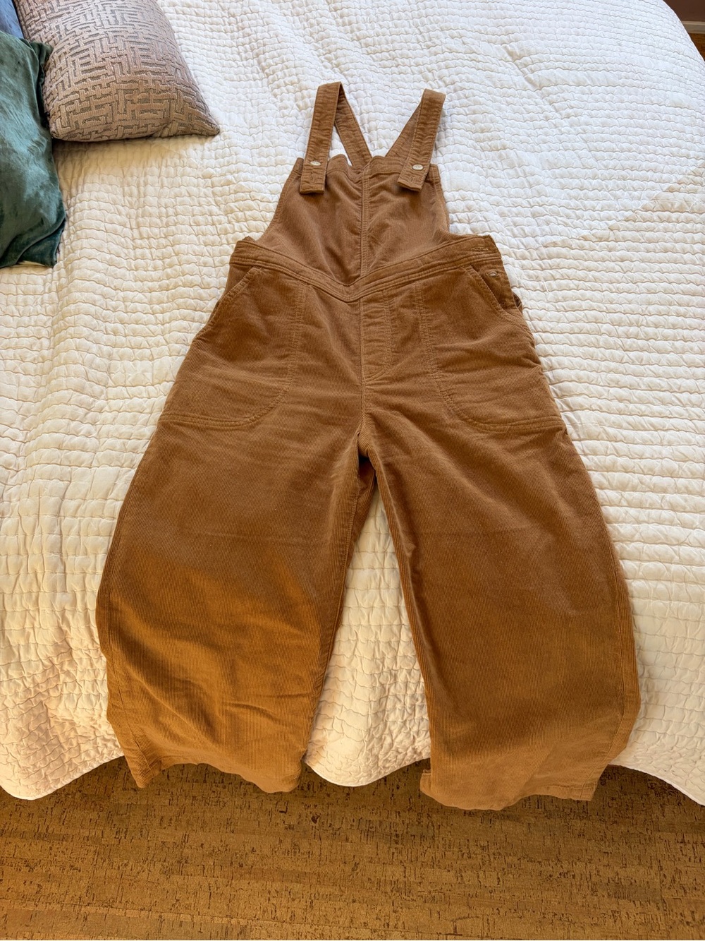 Patagonia Brown Corduroy Wide-Leg Overalls